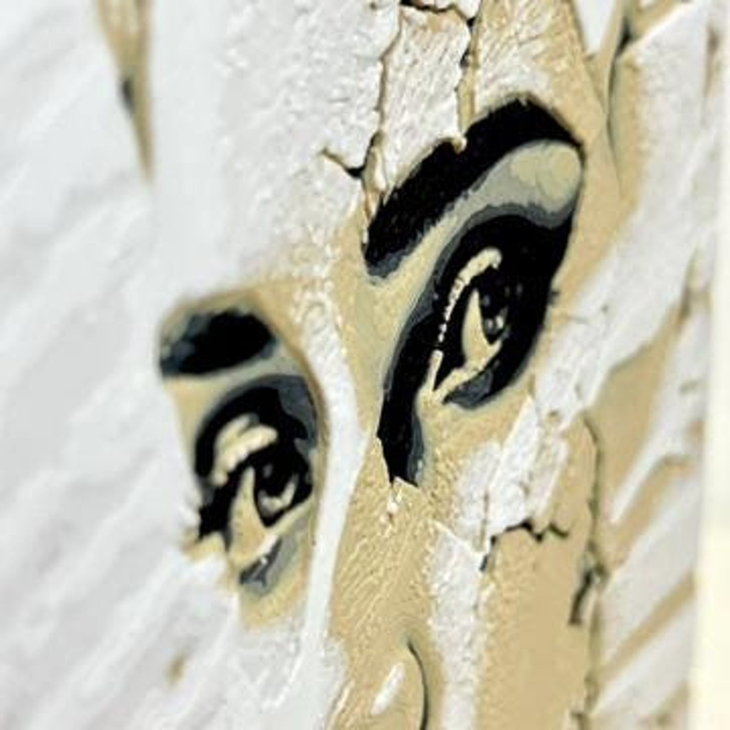 Woman in the Wall, Cracked Face Wall Art, Surreal Portrait Wall Decor, Emotional Expressionist Artwork