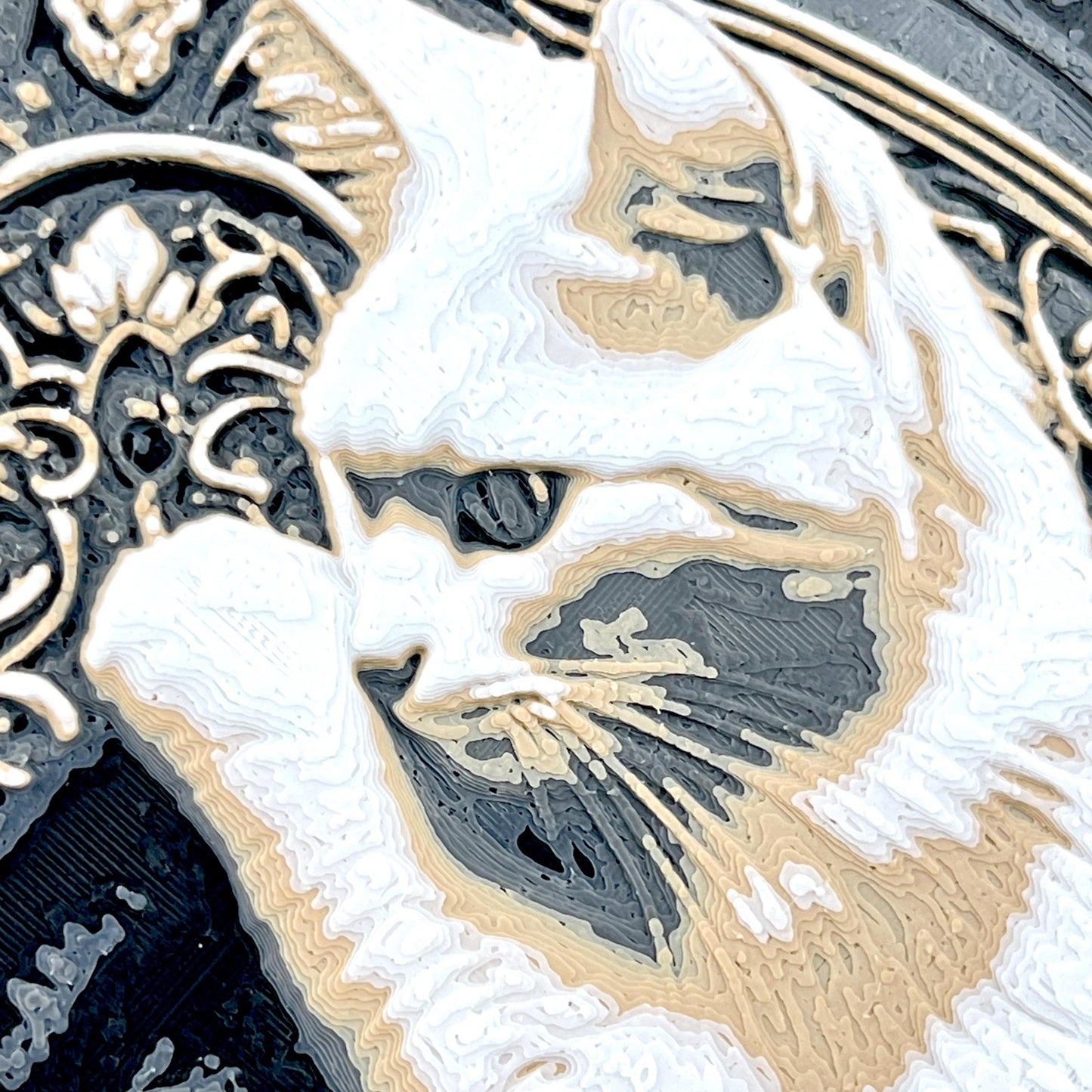 Ying Yang Cats Art Print, Black and White Cat Decor, Feline Mandala Art, Cat Lover Art