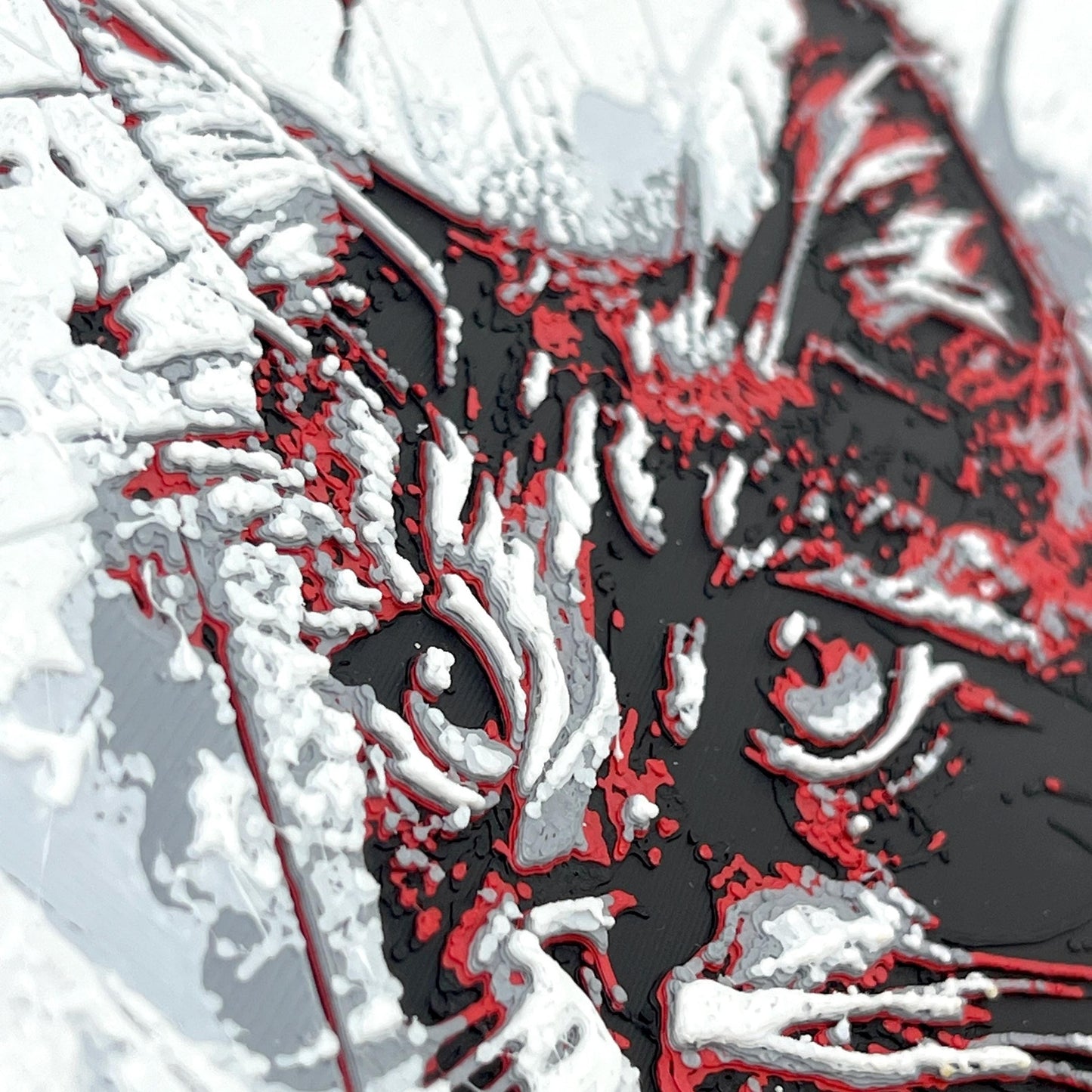 Cat Wall Art, Modern Abstract Drip Painting Style Wall Art, Textured Feline Art, Cat Lover