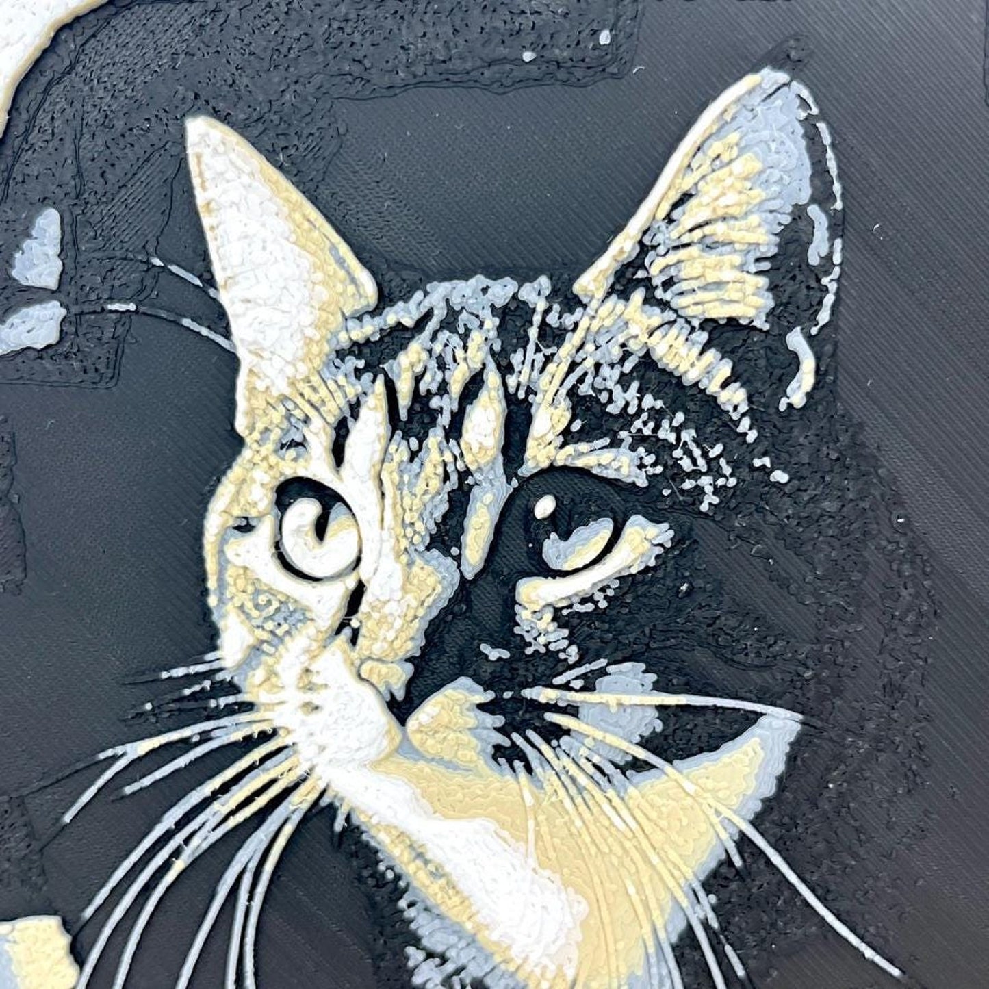 Curious Tabby Cat Art, Cat in Crumbling Wall Art, Bold Cat Print, Cat Decor