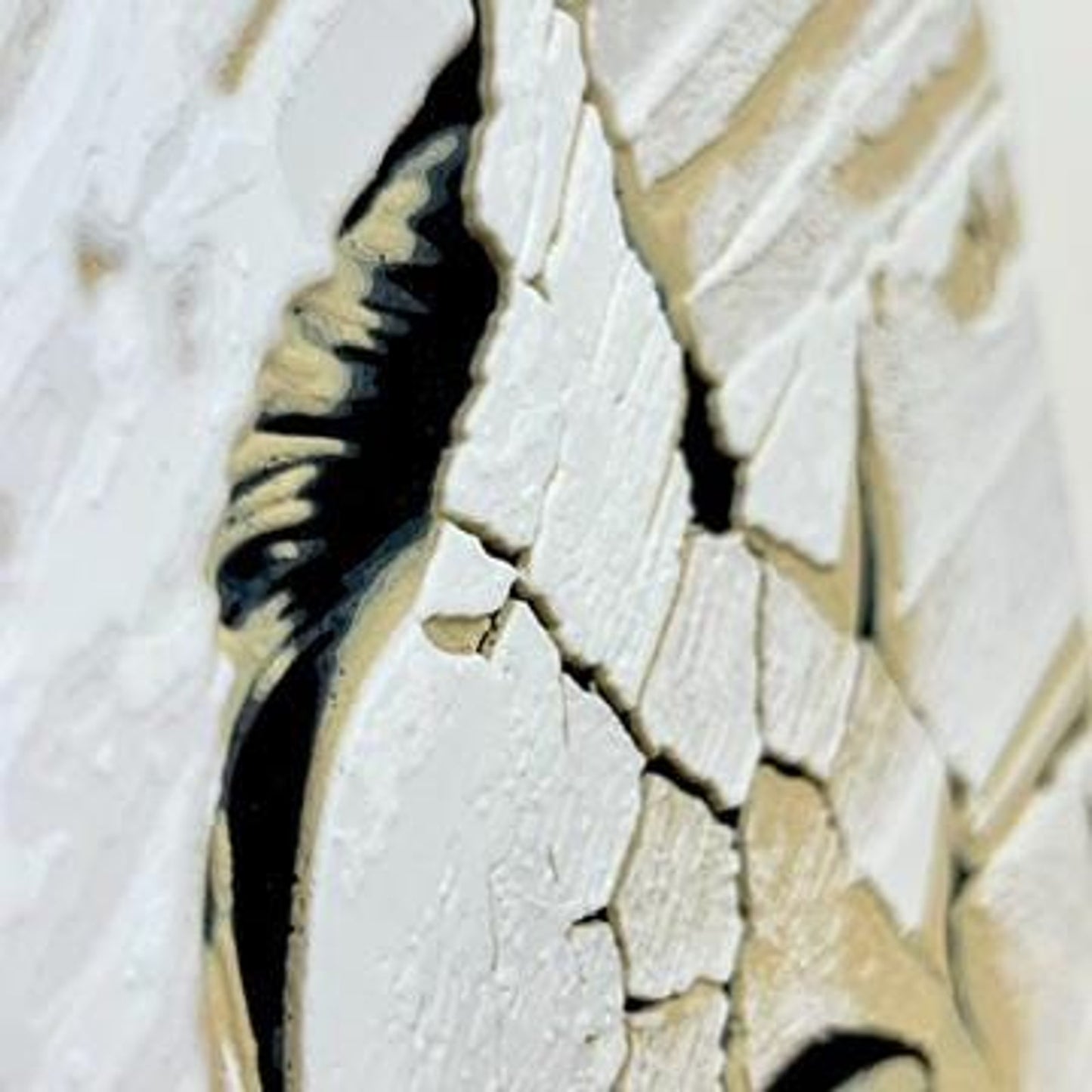 Woman in the Wall, Cracked Face Wall Art, Surreal Portrait Wall Decor, Emotional Expressionist Artwork