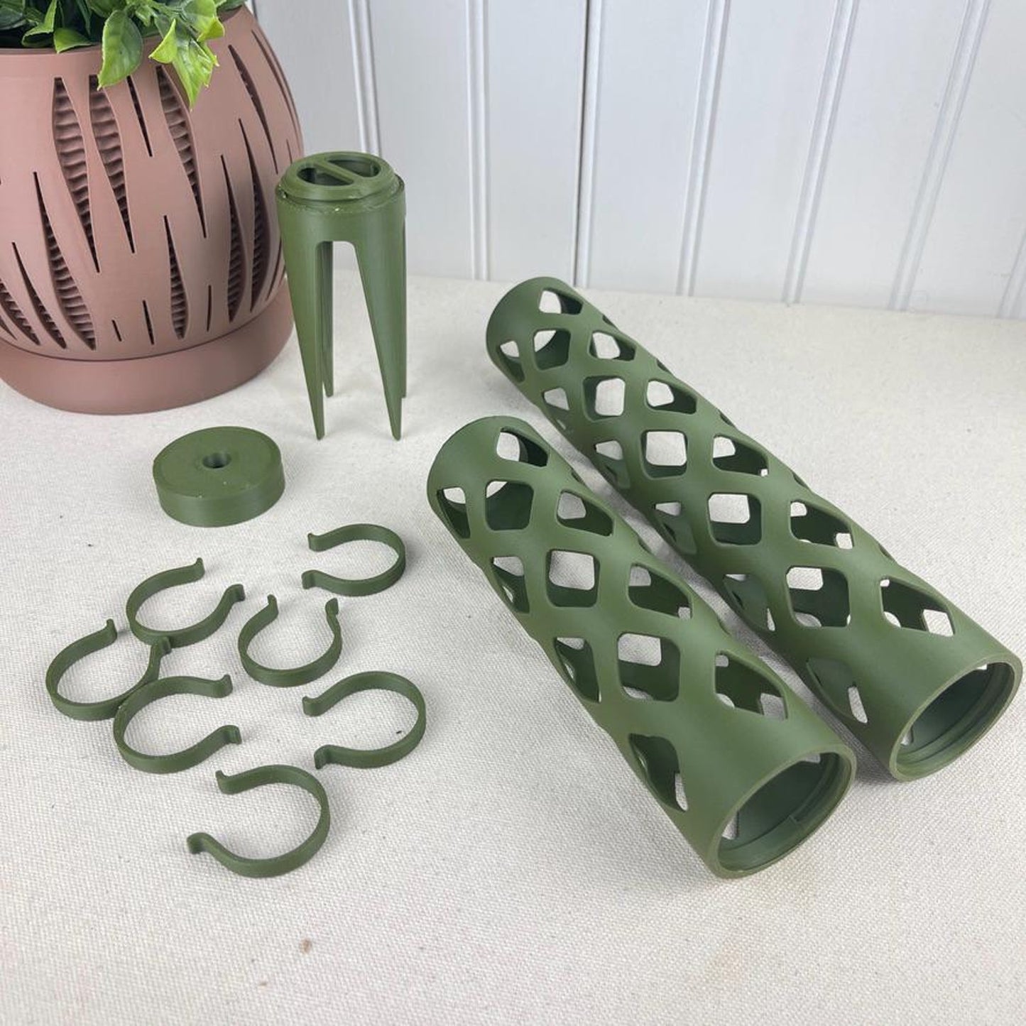 Modular Moss Pole Set: Stackable Plant Support, 1.75" Diameter, Additional Accessories