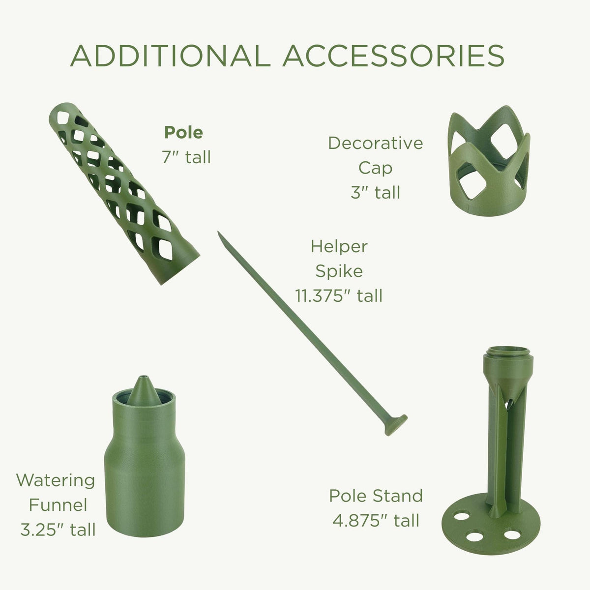 Modular Moss Pole Set: Stackable Plant Support, 1.25" Diameter, Additional Accessories