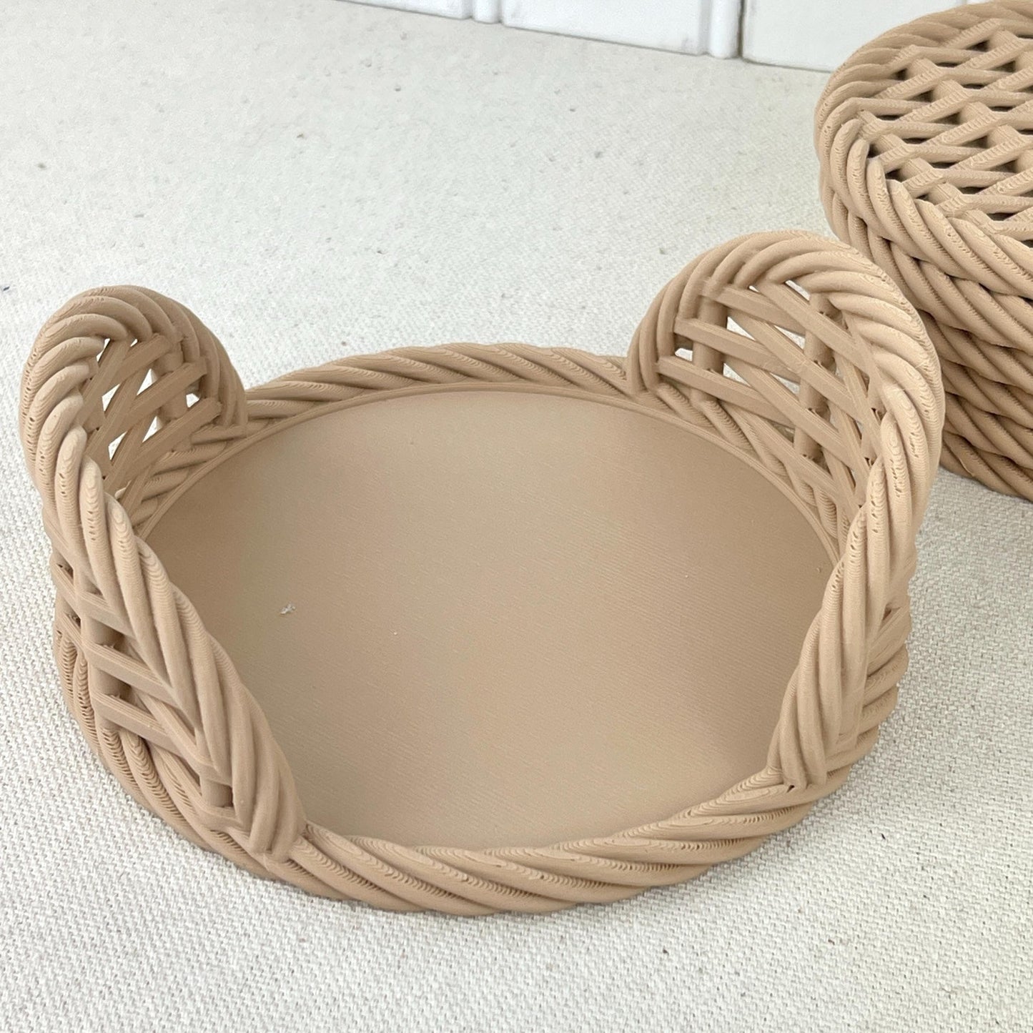 Woven Coaster Set, Modern Coasters with Holder, Set of 6