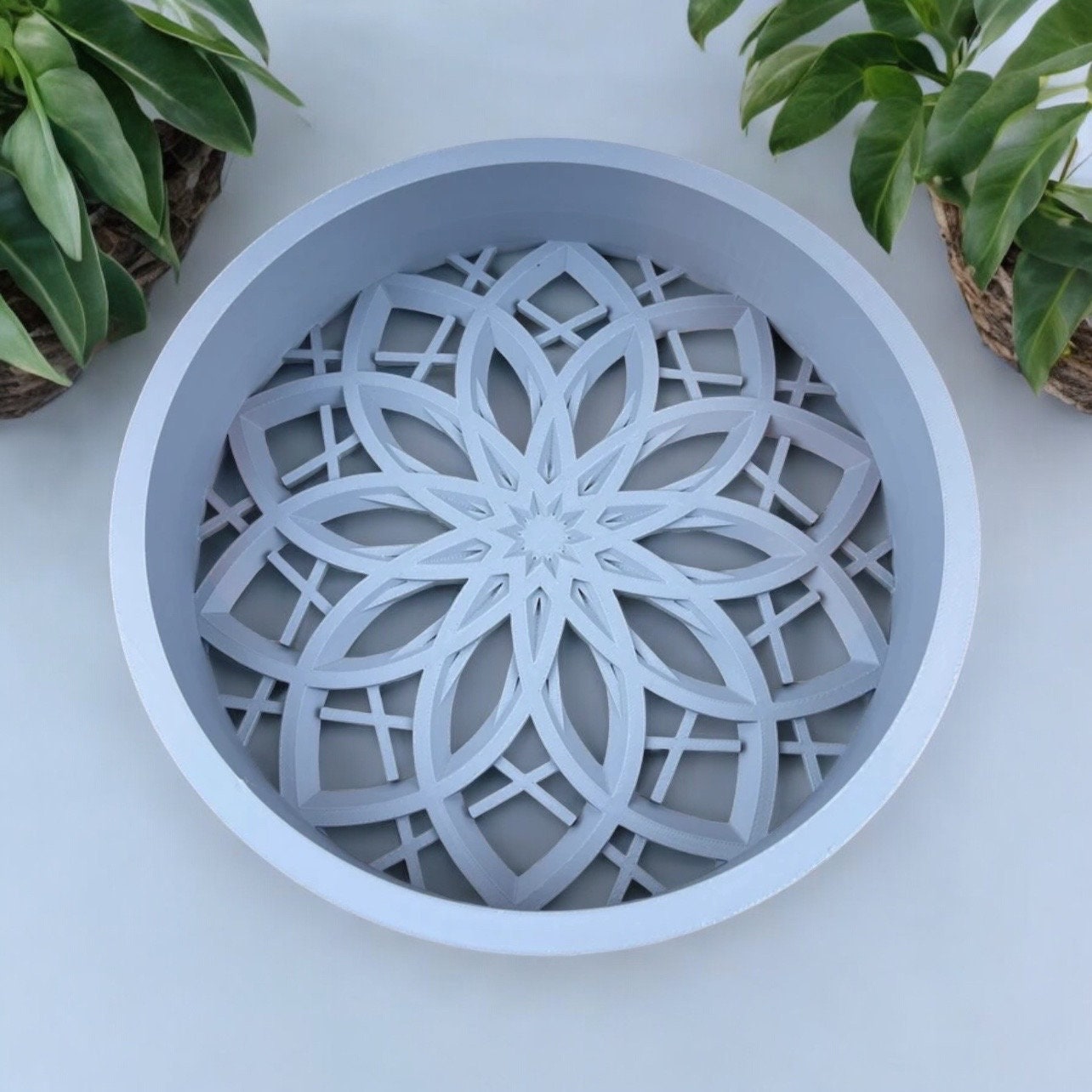 Floral Design Catch All Tray, The Kovi Catch-All Tray, Trinket Dish, Desk Organizer, Drop Tray