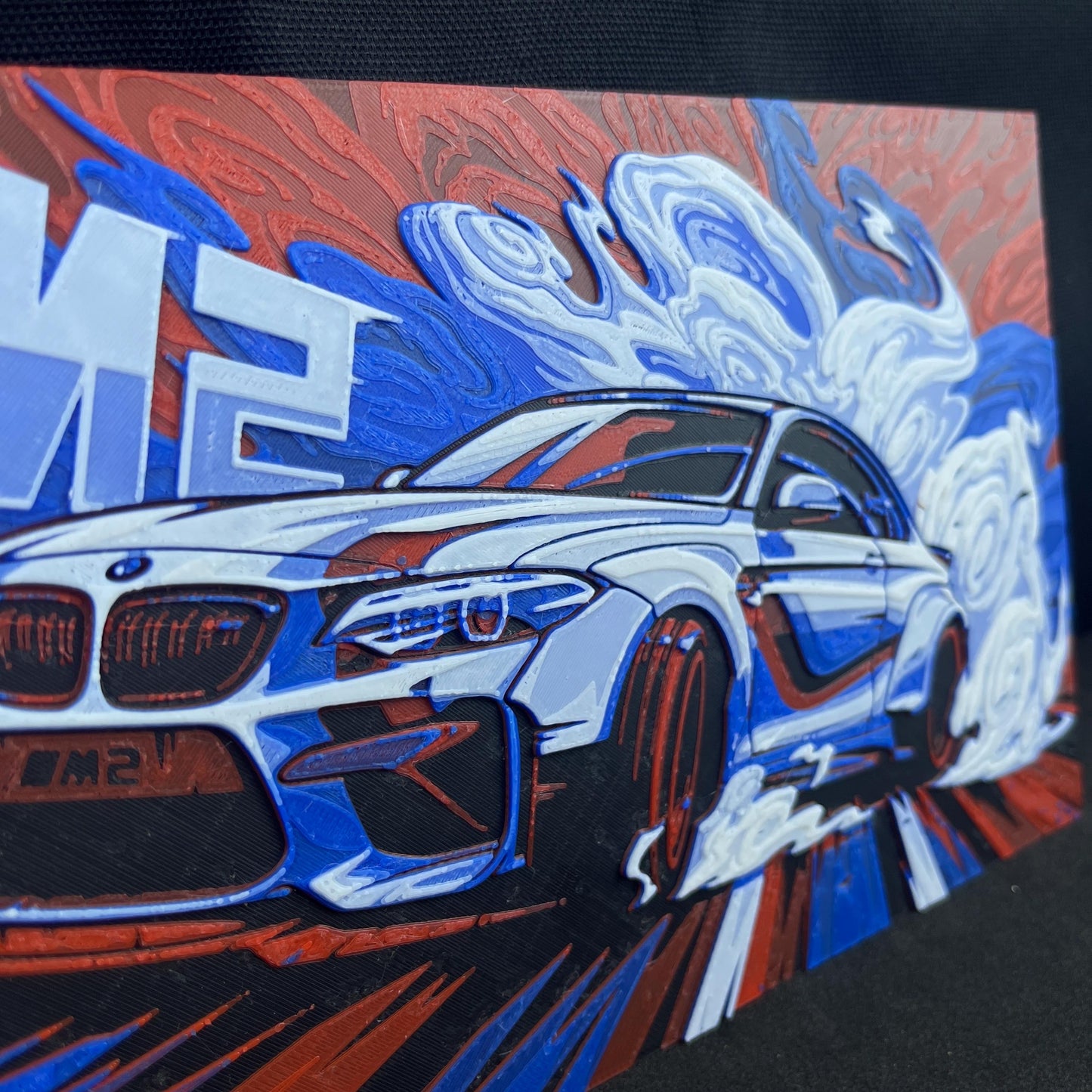 BMW M2 Wall Art, Car Art, Hueforge Art Print, Wall Art, Textured Art