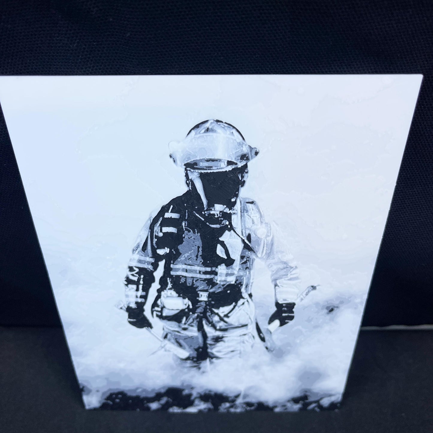 Firefighter Wall Art, Fireman Art, First Responder Wall Art, Wall Art, Textured Art