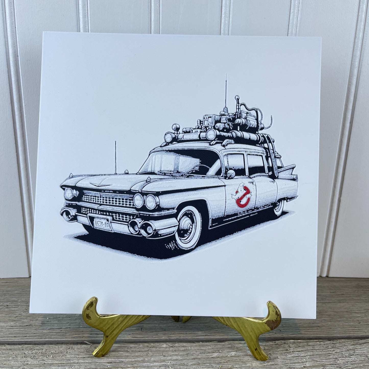 Ecto-1 Wall Art, Ghostbusters Ectomobile Art, 3D Printed Wall Art, Hueforge Art Print, Textured Art