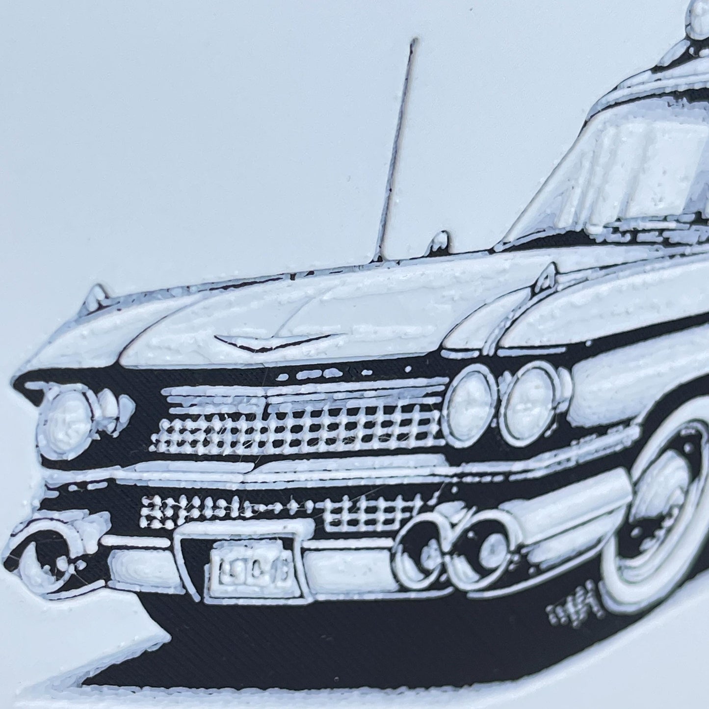 Ecto-1 Wall Art, Ghostbusters Ectomobile Art, 3D Printed Wall Art, Hueforge Art Print, Textured Art