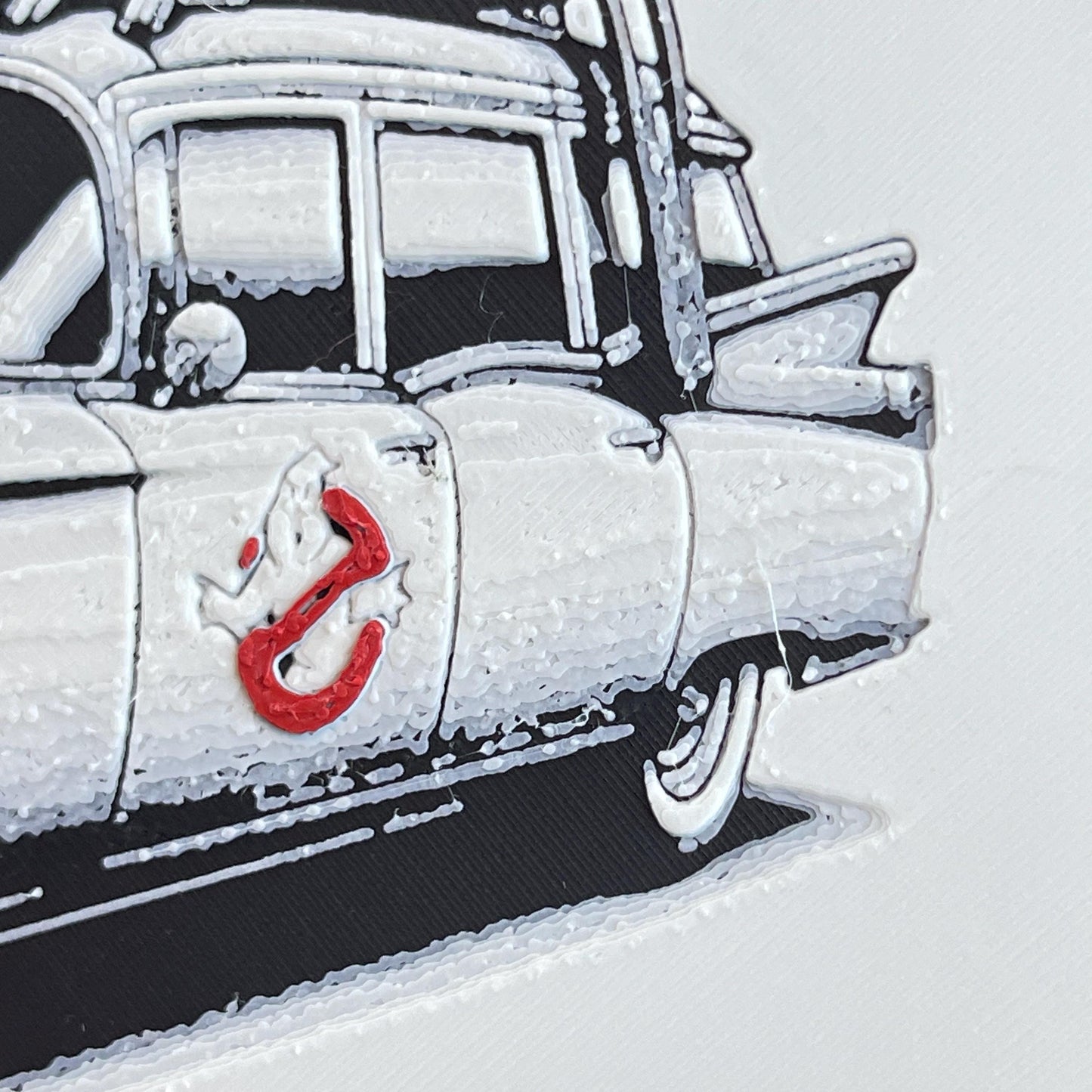 Ecto-1 Wall Art, Ghostbusters Ectomobile Art, 3D Printed Wall Art, Hueforge Art Print, Textured Art