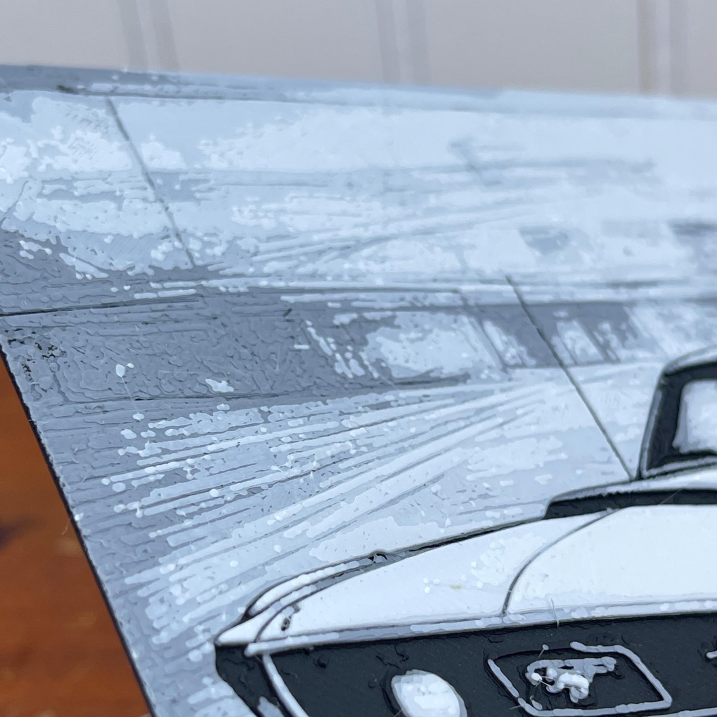 Classic Fastback Mustang Art, Wall Art, Car Art, Hueforge Art Print, Textured Art, Mancave Decor, Gift for Him