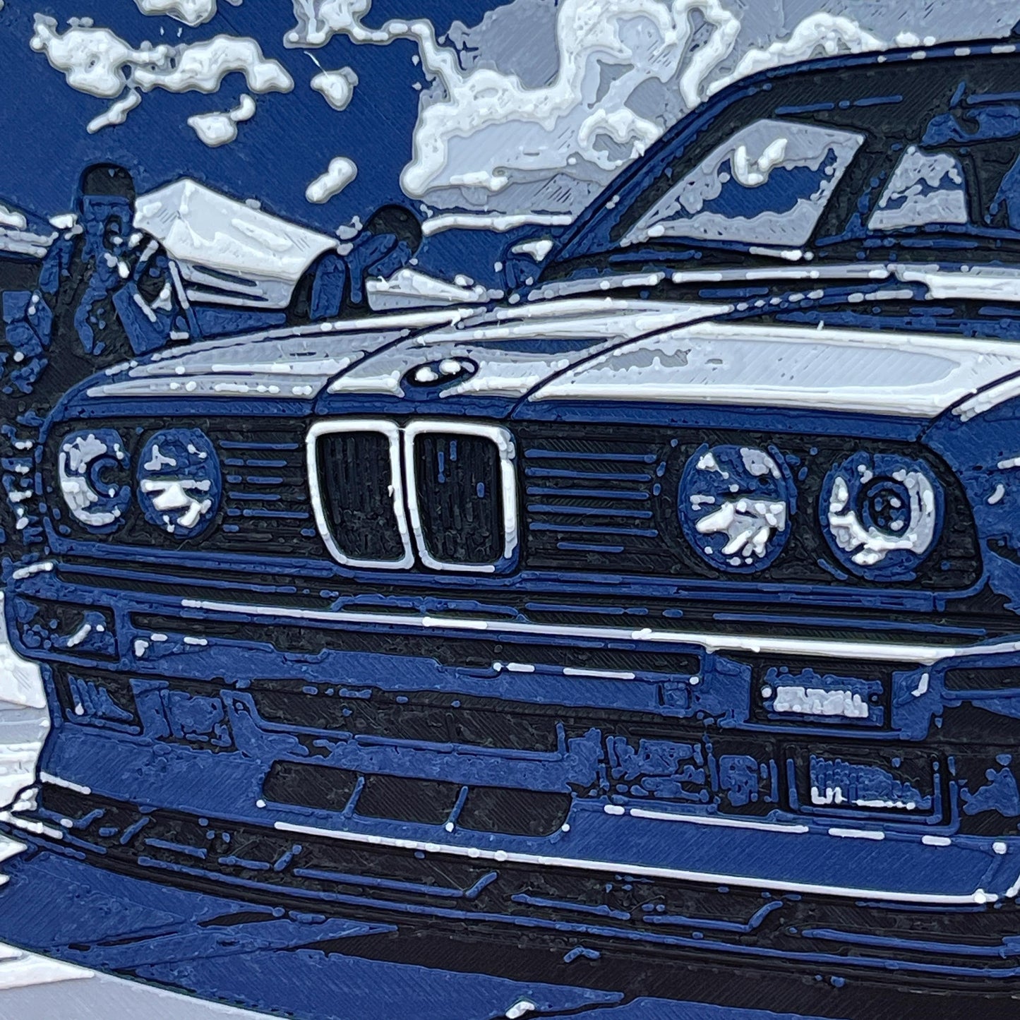 BMW E30 Wall Art, Wall Art, Hueforge Art Print, Textured Art