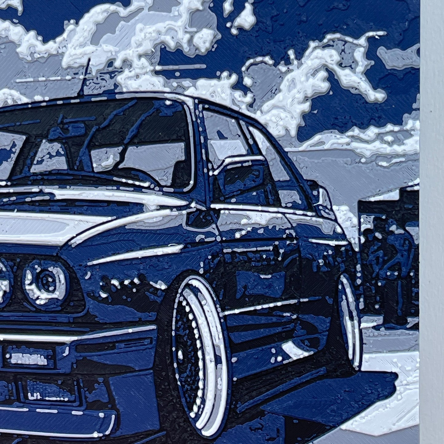 BMW E30 Wall Art, Wall Art, Hueforge Art Print, Textured Art