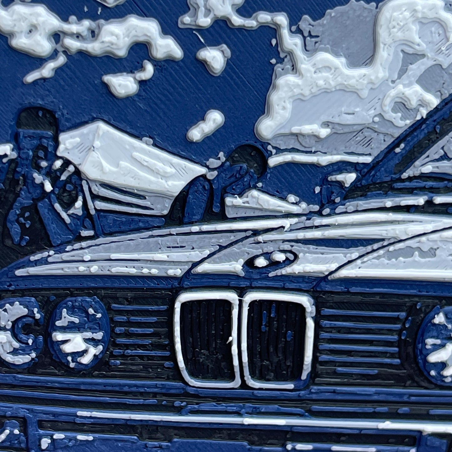 BMW E30 Wall Art, Wall Art, Hueforge Art Print, Textured Art