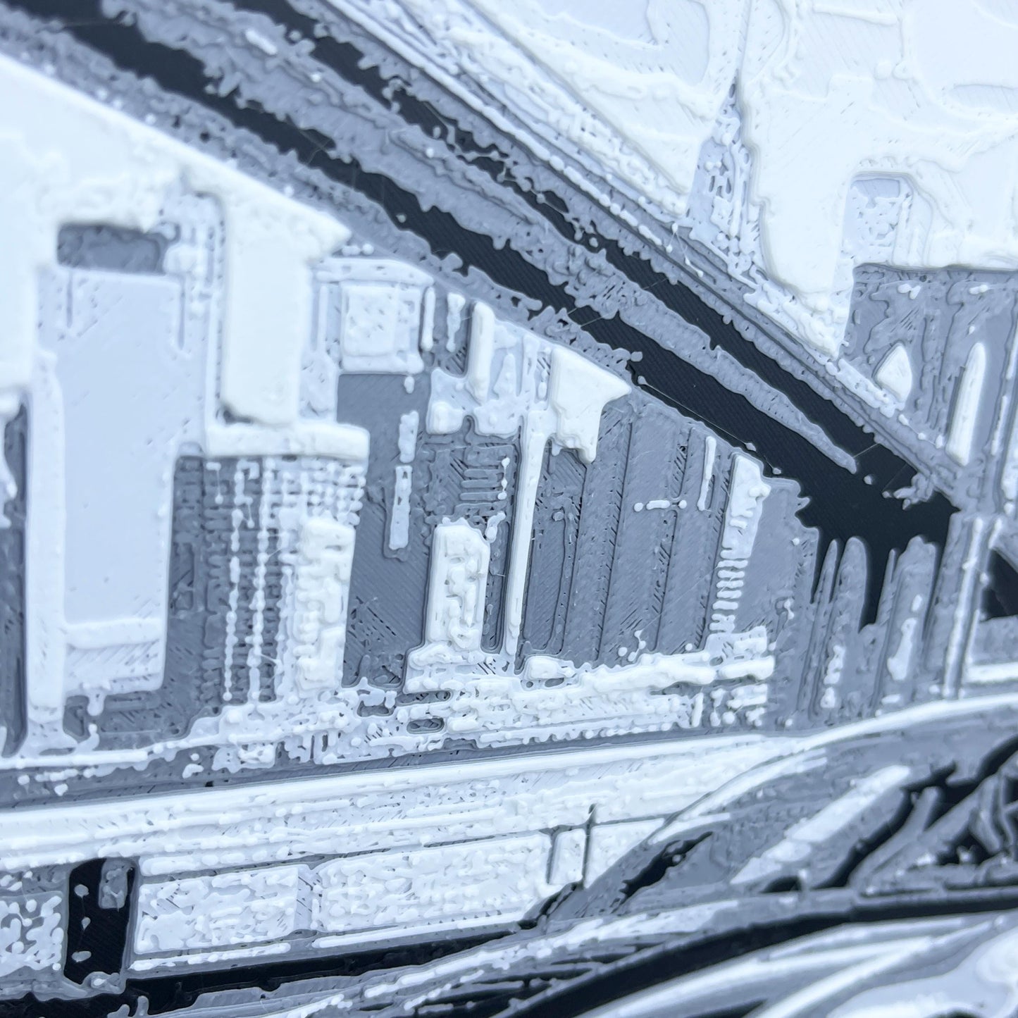 Ford Mustang Cobra Wall Art, Wall Art, Bridge and City Skyline, Car Art, Hueforge Art Print, Textured Art