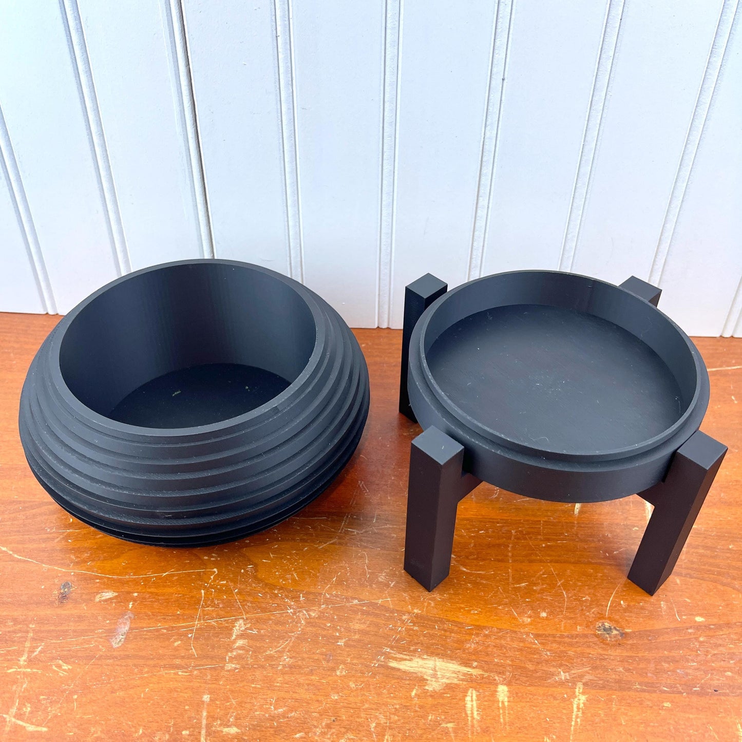 Frons Planter Pot, Indoor Flower Pot with Tray and Stand