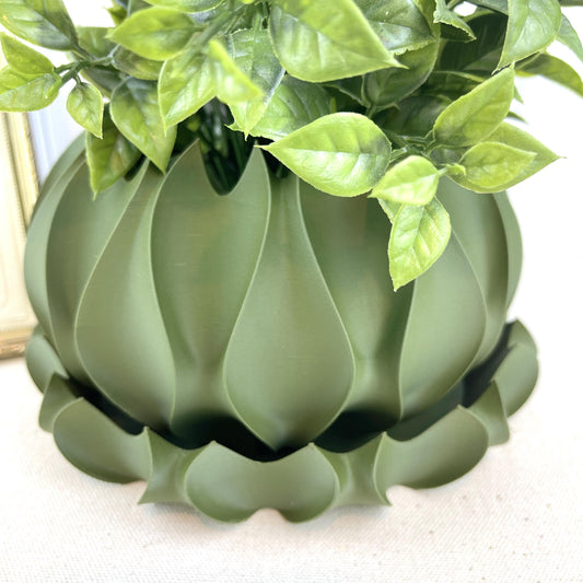 Abyssal Planter Pot, Indoor Flower Pot with Drainage Tray