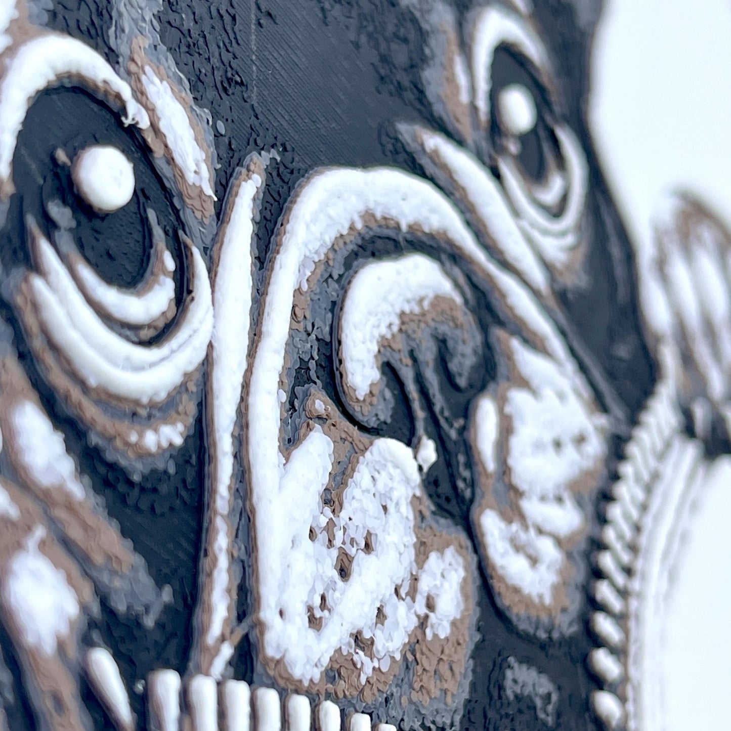 French Bulldog Wall Art, Frenchie Print, Zipper Dog Art, Monotone Art, Black White & Brown, Dog Lover Art, Textured Art