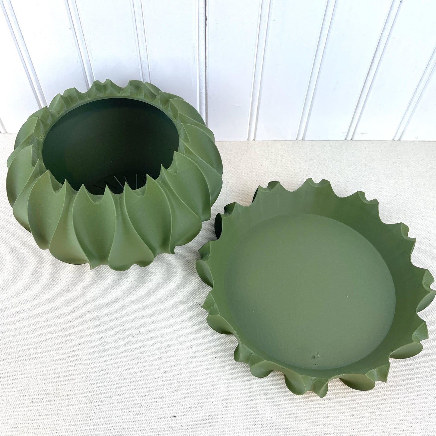 Abyssal Planter Pot, Flower Pot, Cactus-Inspired Planter with Drainage Tray
