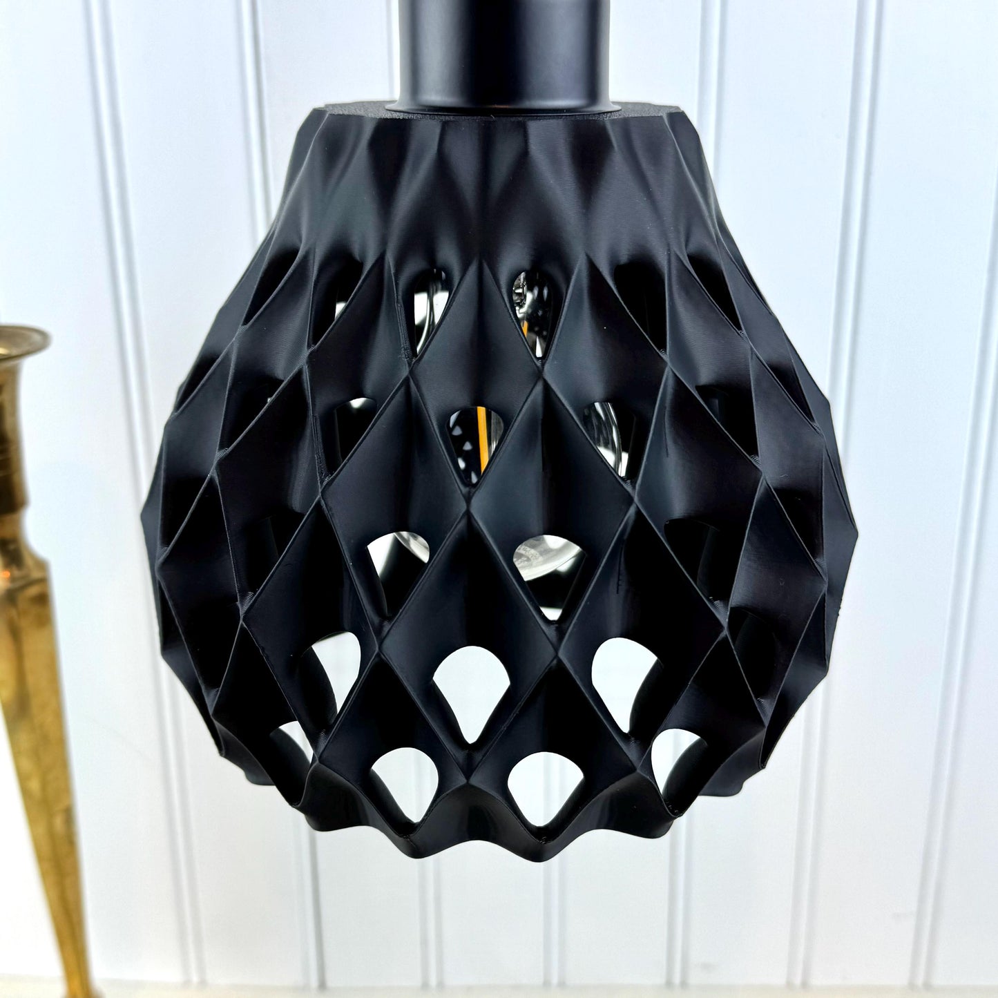 Cone Pendant Lamp, Geometric Hanging Lamp, Modern Statement Lighting