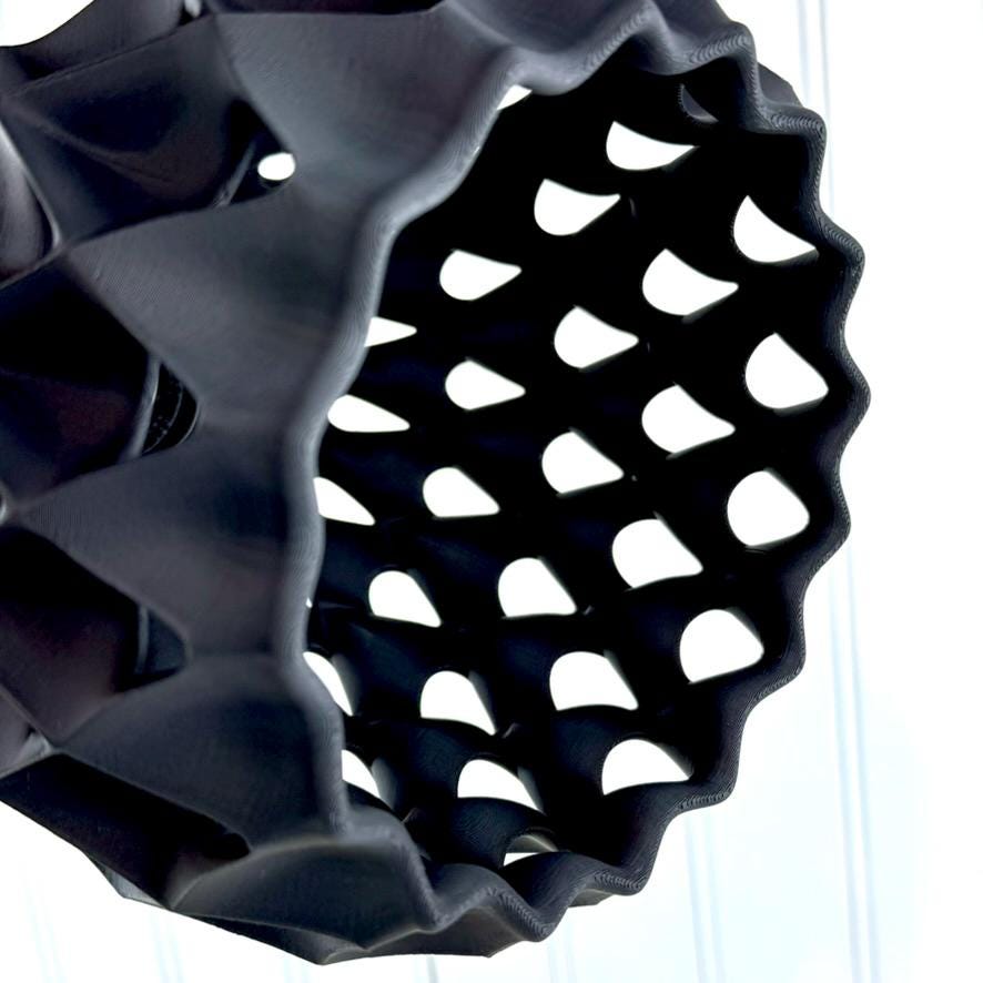 Cone Pendant Lamp, Geometric Hanging Lamp, Modern Statement Lighting