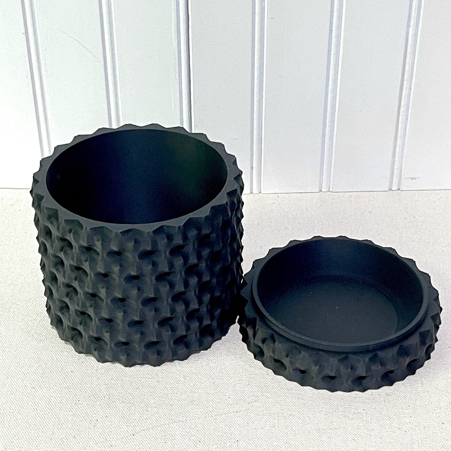 Modern Geometric Planter Pot, Rugged Planter Pot, Small Indoor Flower Pot, Modern Planter with Saucer