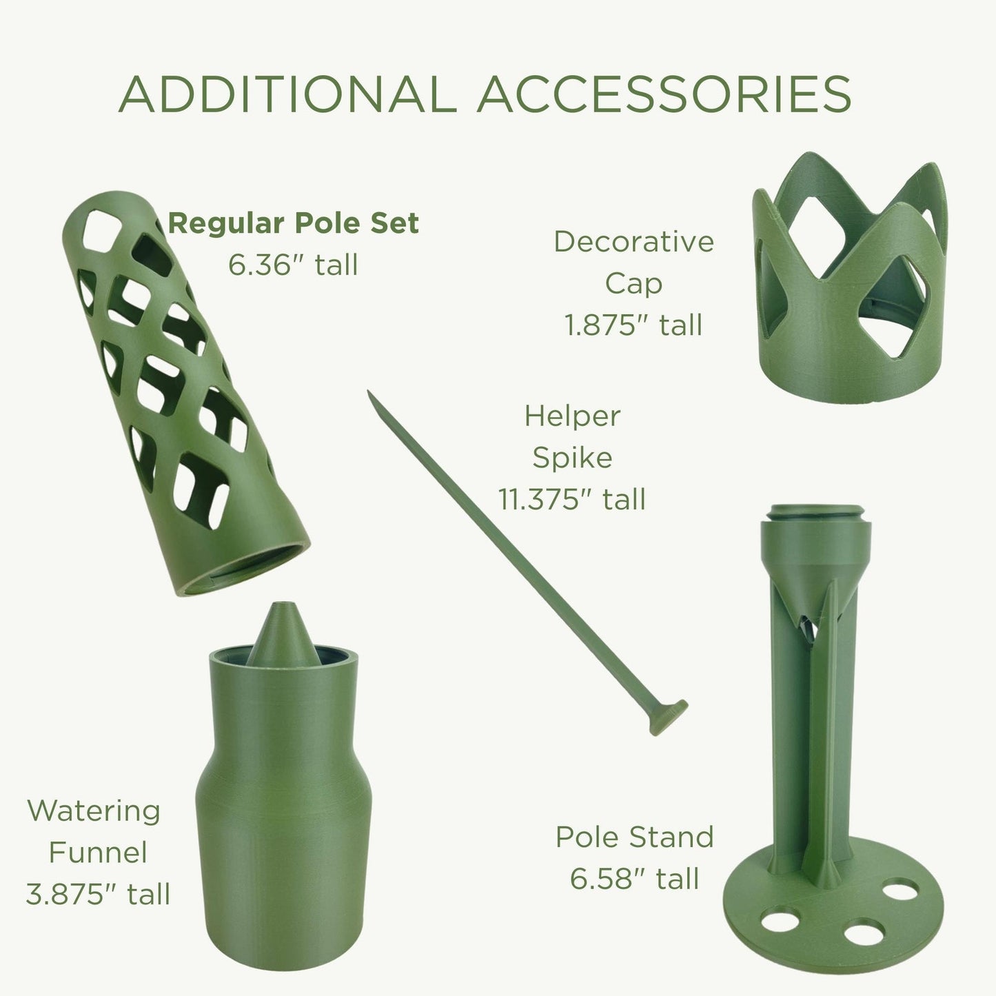 Modular Moss Pole Set: Stackable Plant Support, 1.75" Diameter, Additional Accessories