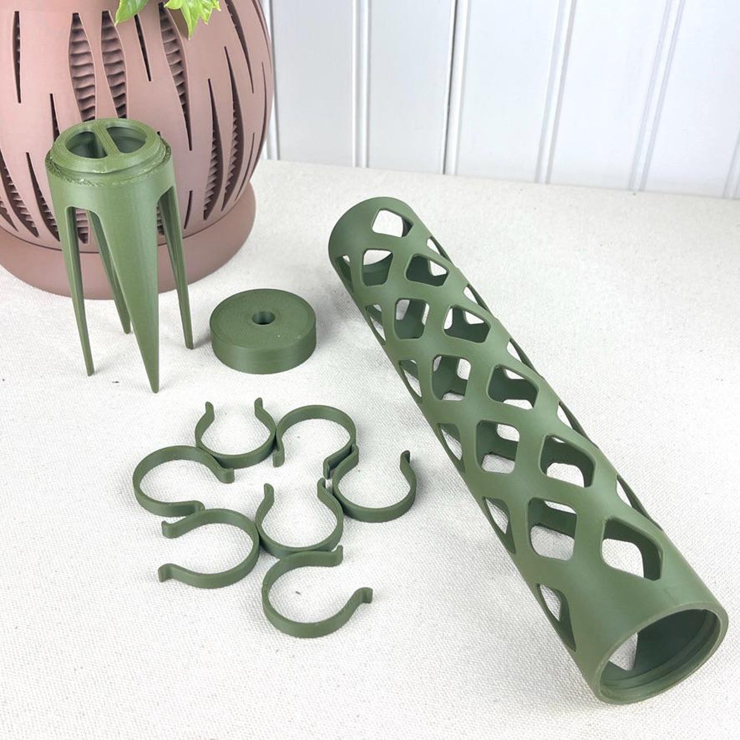 Modular Moss Pole Set: Stackable Plant Support, 1.75" Diameter, Additional Accessories