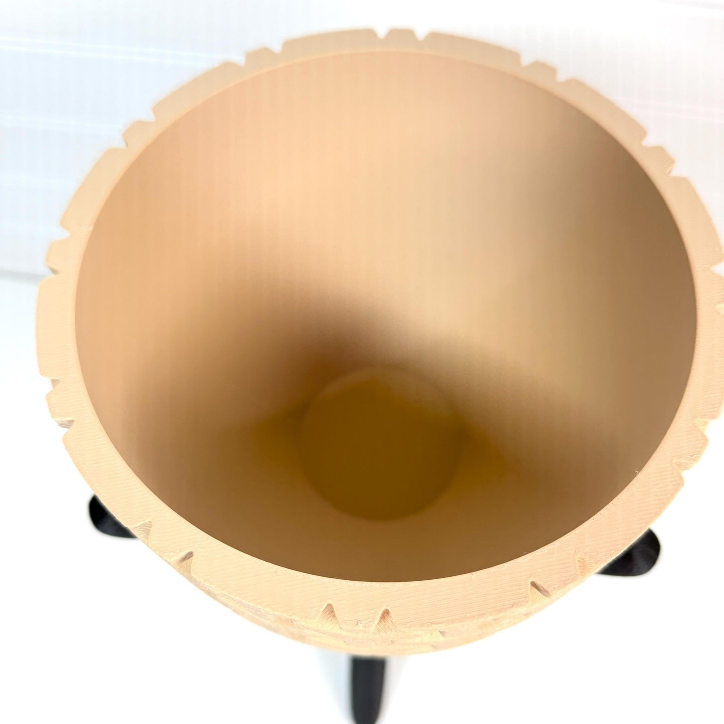 Triova Cachepot, Indoor Tabletop Cache Pot, Planter Pot, No Drainage Holes, Elevated Design