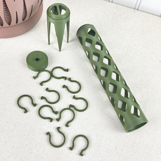 Modular Moss Pole Set: Stackable Plant Support, 1.25" Diameter, Additional Accessories