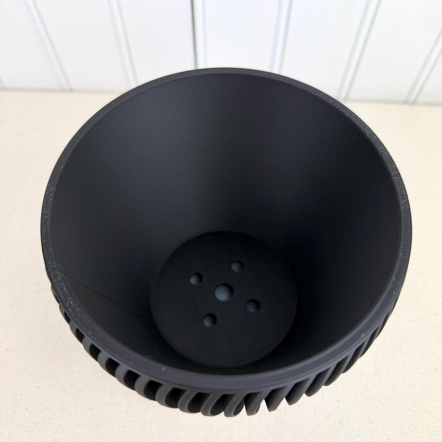 The Oblique Planter, Indoor Flower Pot, Tabletop Planter, Ribbed Wavy Pattern