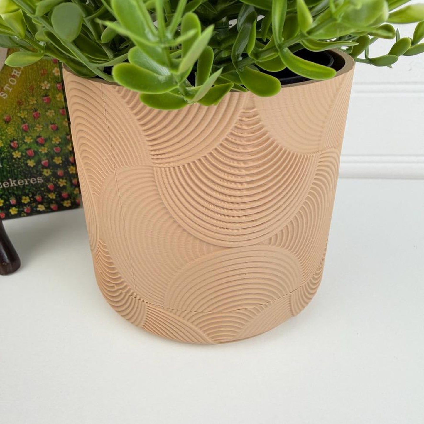 Boho Desktop Planter, Indoor Plant Pot, Tabletop Planter, Arch Design, Art Deco Style