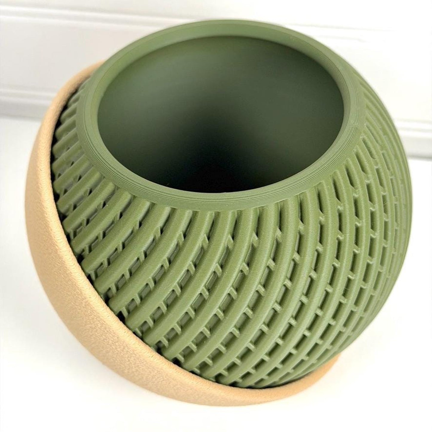 Troia Planter, Indoor Plant Pot with Sculpted Drip Tray, Tabletop Planter