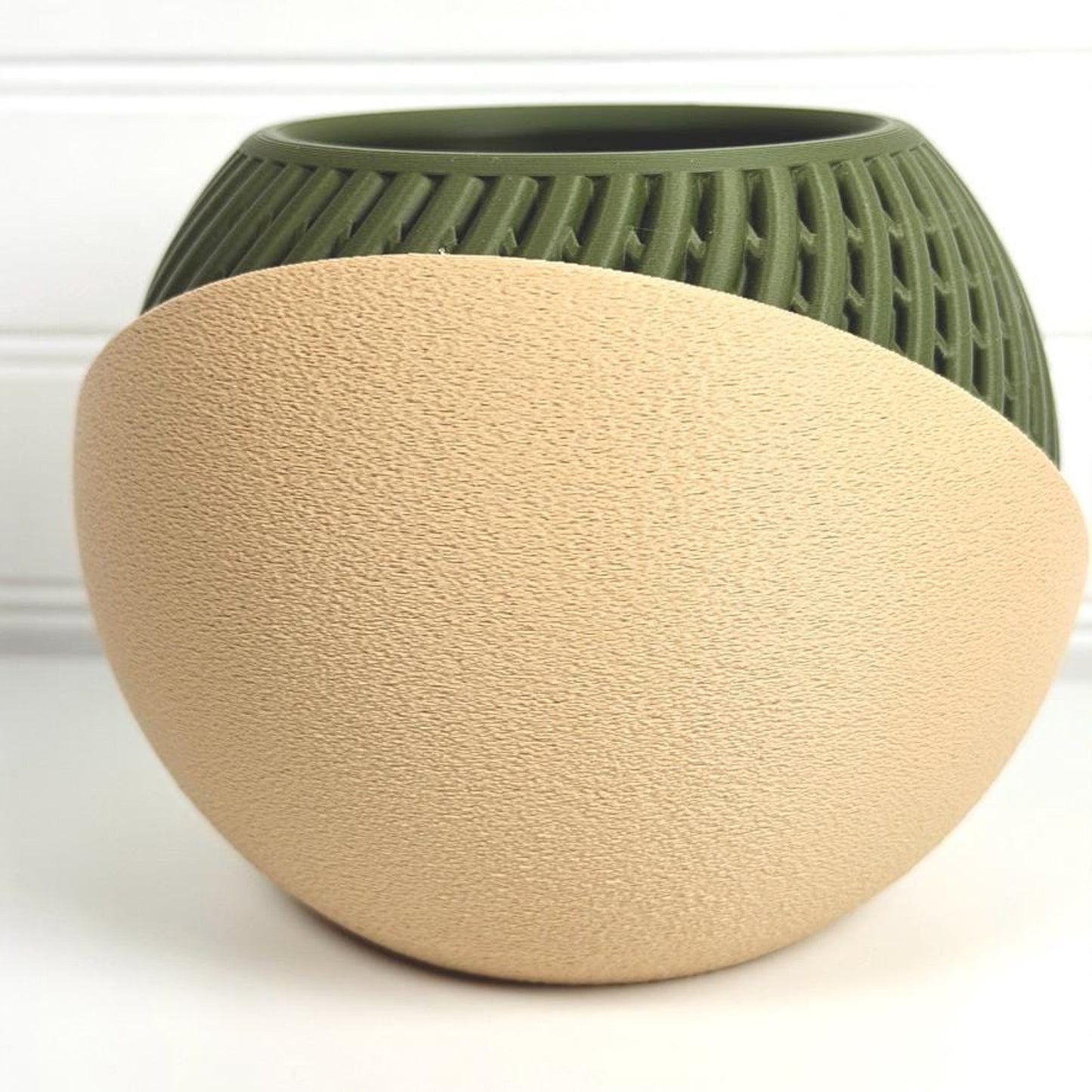 Troia Planter, Indoor Plant Pot with Sculpted Drip Tray, Tabletop Planter