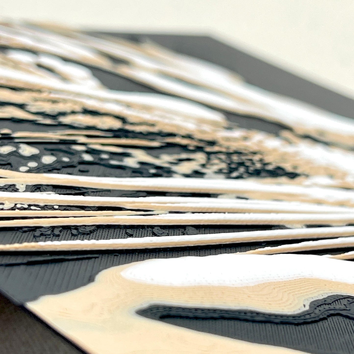 Cat Silhouette Wall Art: Textured Realistic Feline Print, 7.5in Square