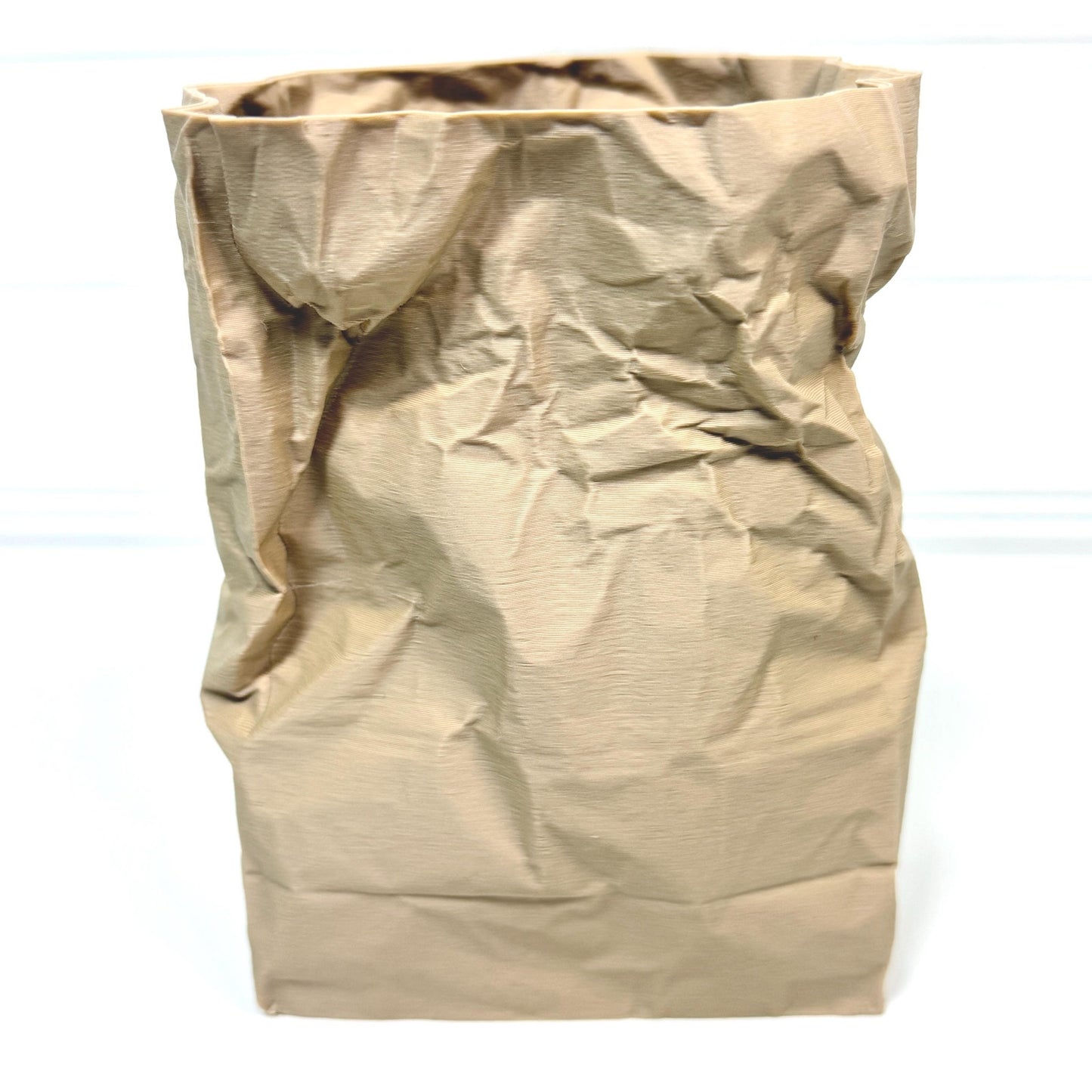 Kraftique - Paper Reborn , Crumpled Paper Bag Design, Small Tabletop Vase, Desktop Storage, Playful Design