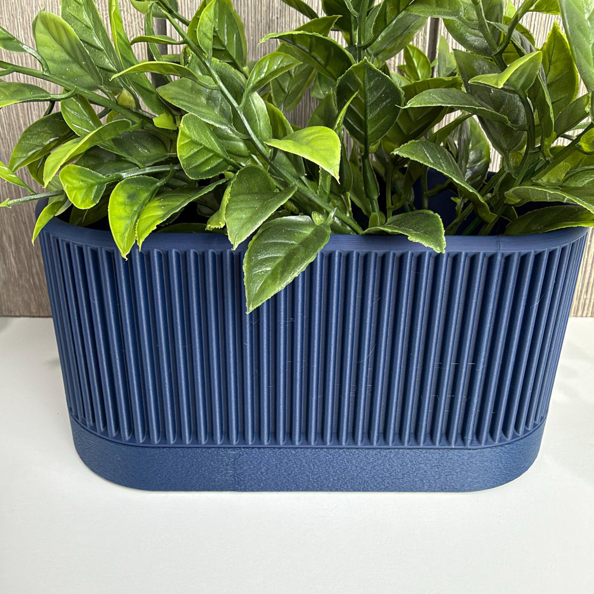 Nisa Planter Large, Indoor Flower Pot, Tabletop Planter, Ribbed Design, Minimalist Style