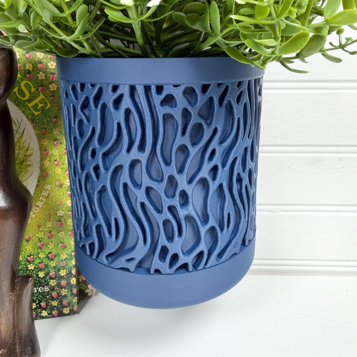 Grove Wall Hanging Planter, Indoor Plant Pot, Screw On Drip Tray, Geometric Design