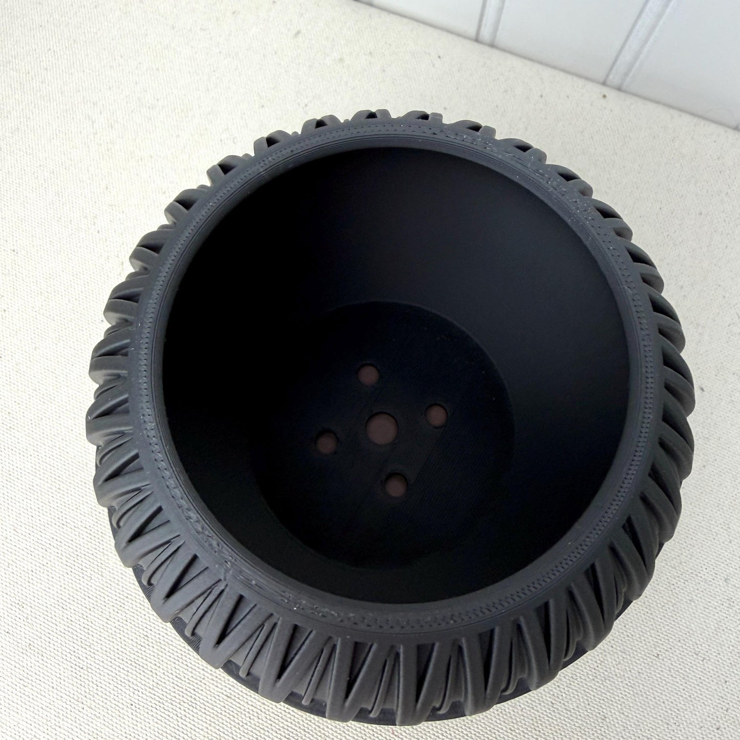 The Lumen Planter, Indoor Flower Pot, Tabletop Planter, Raised Pattern