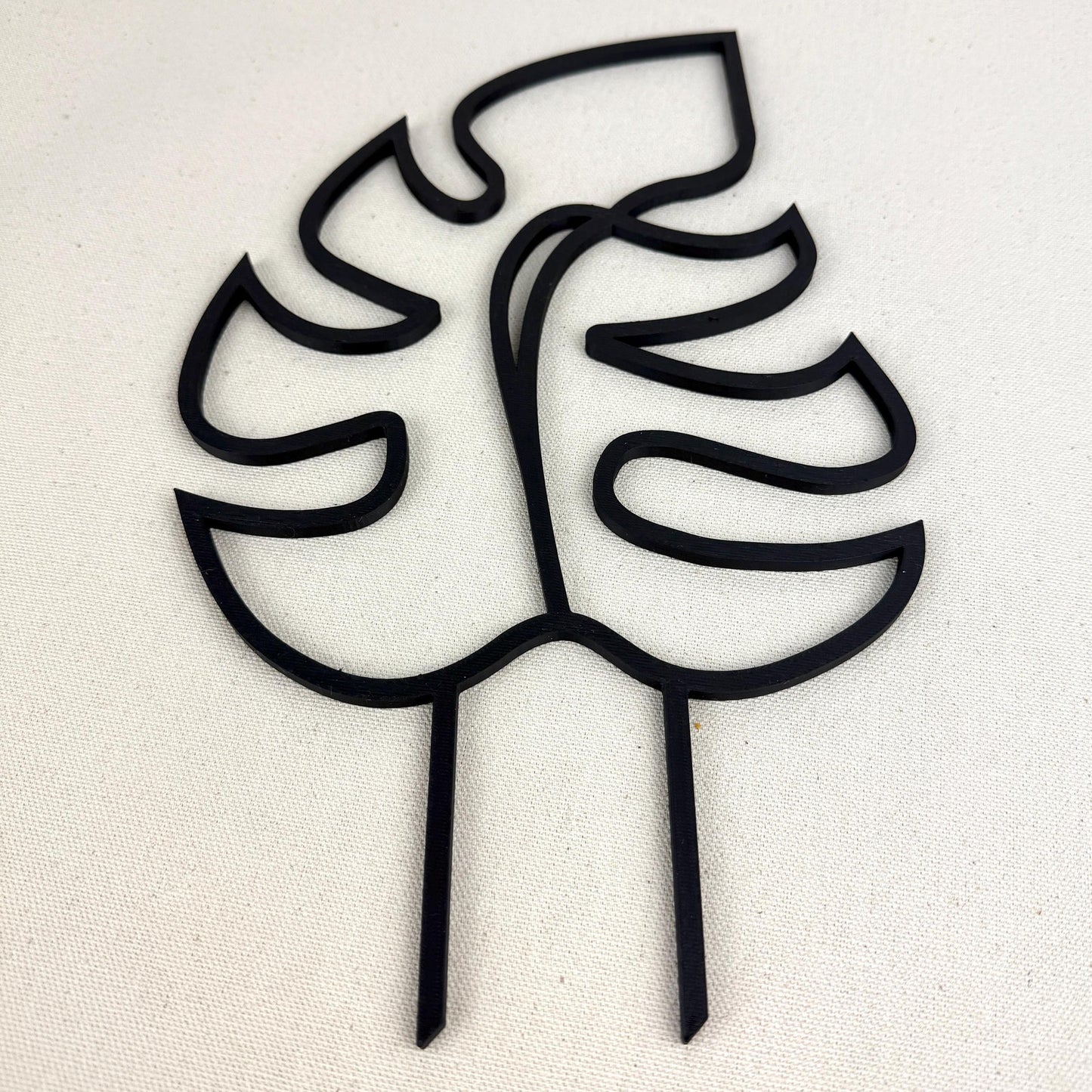 Monstera Leaf Shaped Plant Trellis, Modern Plant Support, Indoor Garden Decor, 11.5" tall