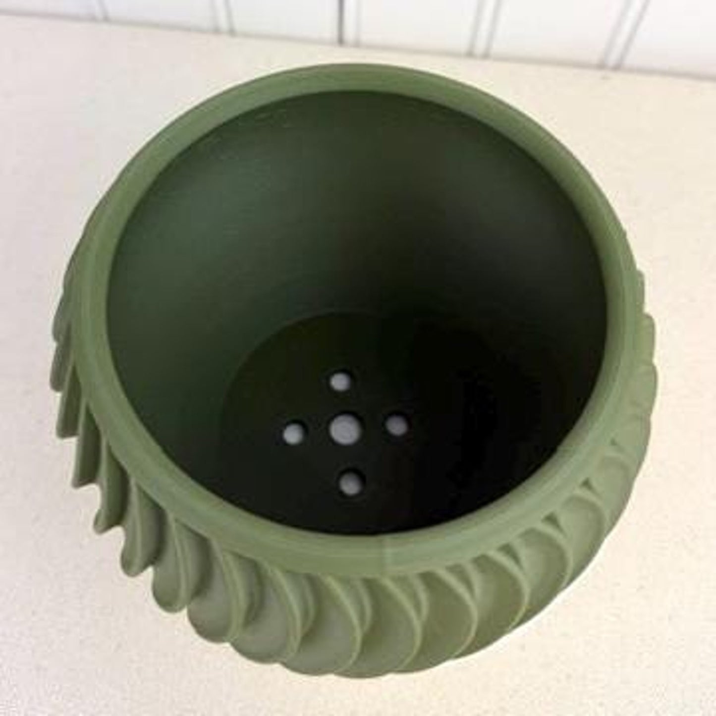 The Sonar Planter, Indoor Flower Pot, Tabletop Planter, Swirl Pattern