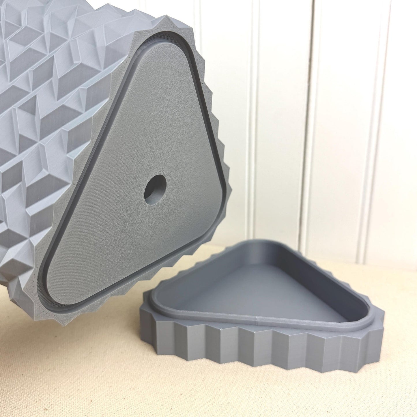 Cobble Planter 02, Indoor Flower Pot, Tabletop Planter, Triangular Design