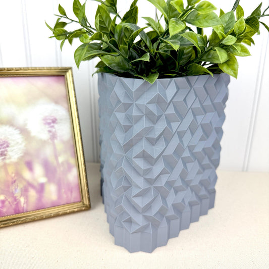 Cobble Planter 02, Indoor Flower Pot, Tabletop Planter, Triangular Design