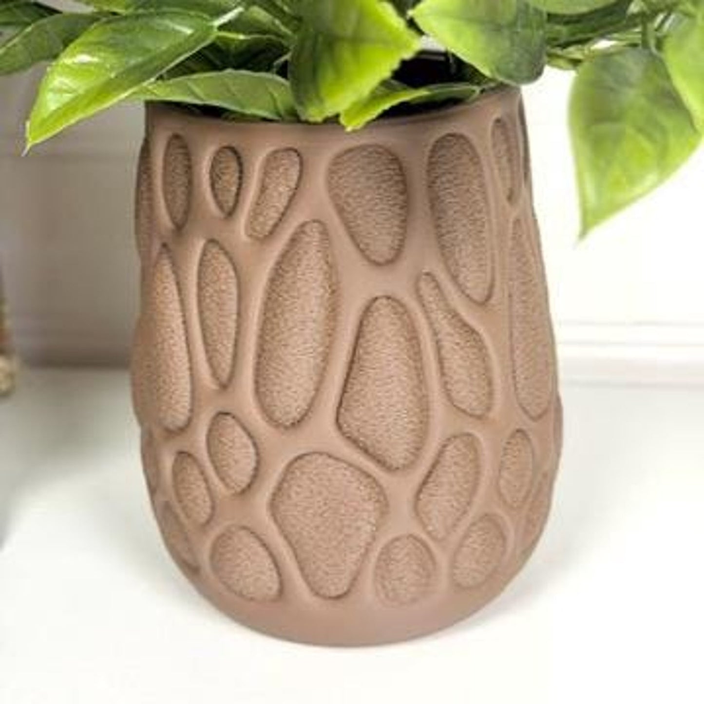 Vesica Cachepot Planter, Indoor Tabletop Plant Pot, Organic Design