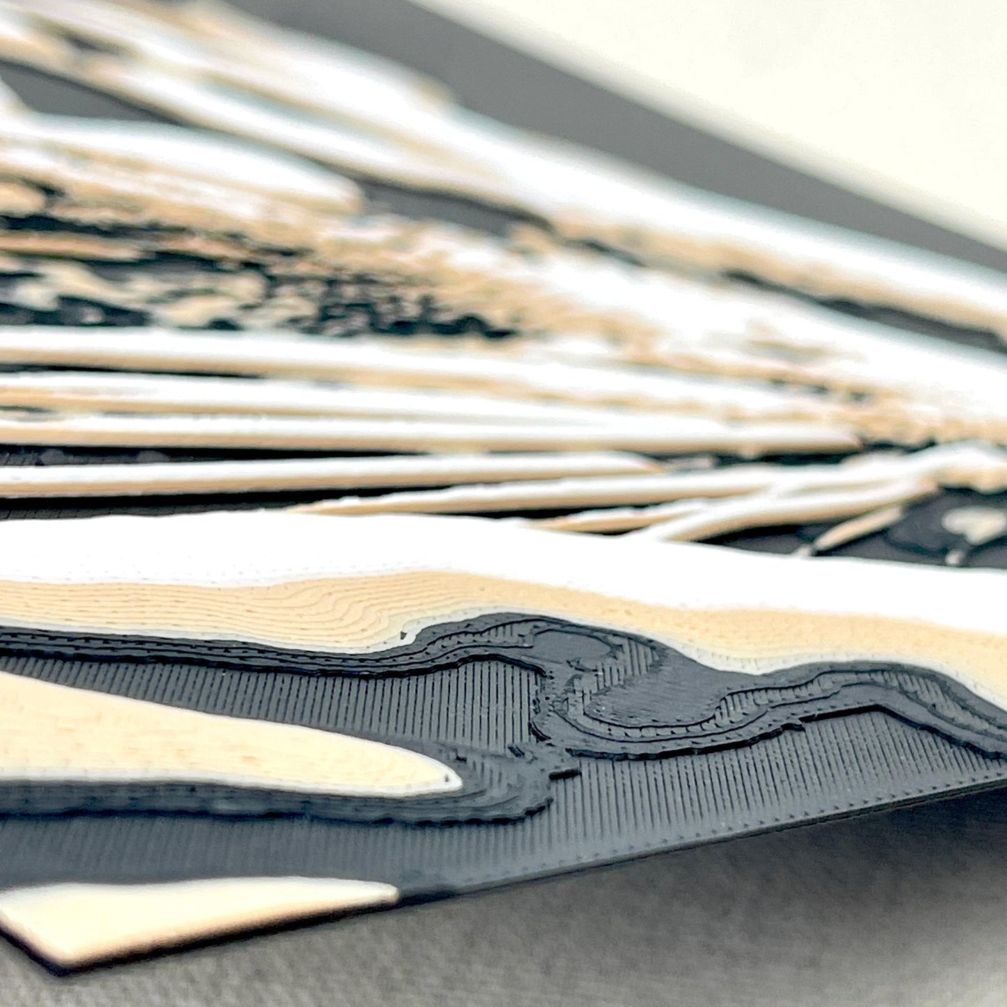 Cat Silhouette Wall Art: Textured Realistic Feline Print, 7.5in Square