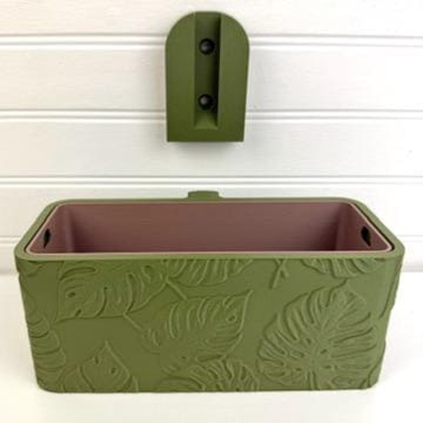 Monstera Wall Planter, Indoor Hanging Plant Pot, Monstera Leaf Design