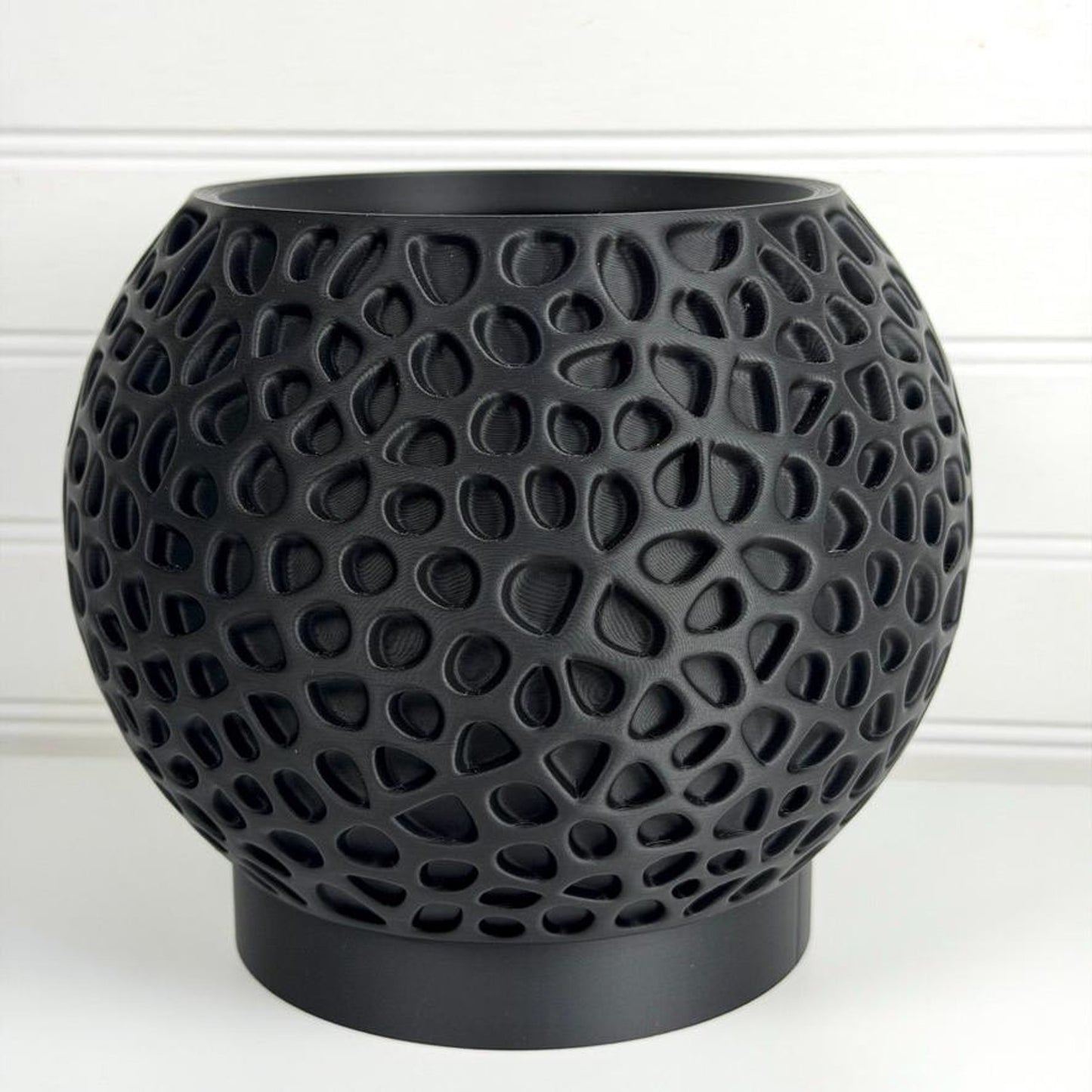 Pulp Planter, Indoor Plant Pot with Drip Tray, Tabletop Planter, Geometric Design