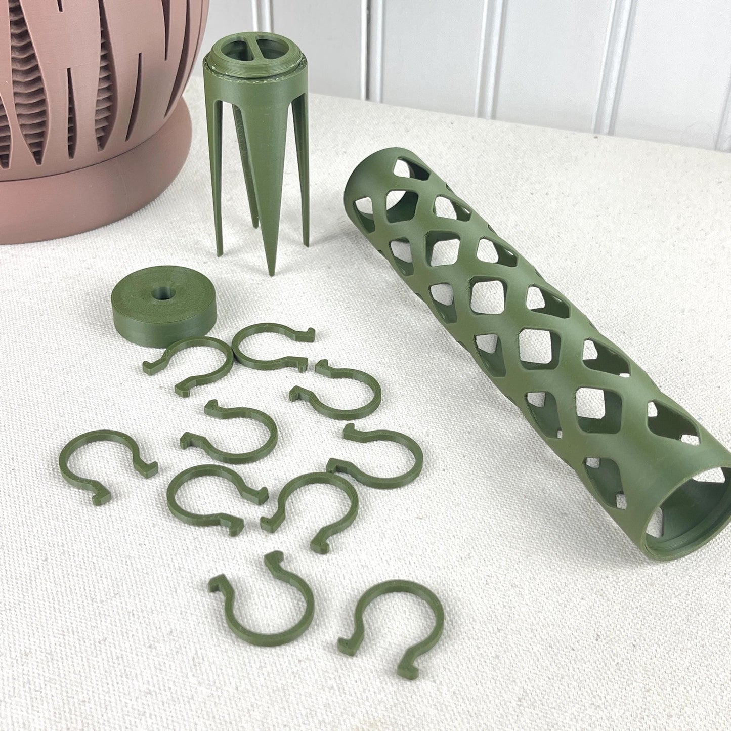Modular Moss Pole Set: Stackable Plant Support, 1.25" Diameter, Additional Accessories