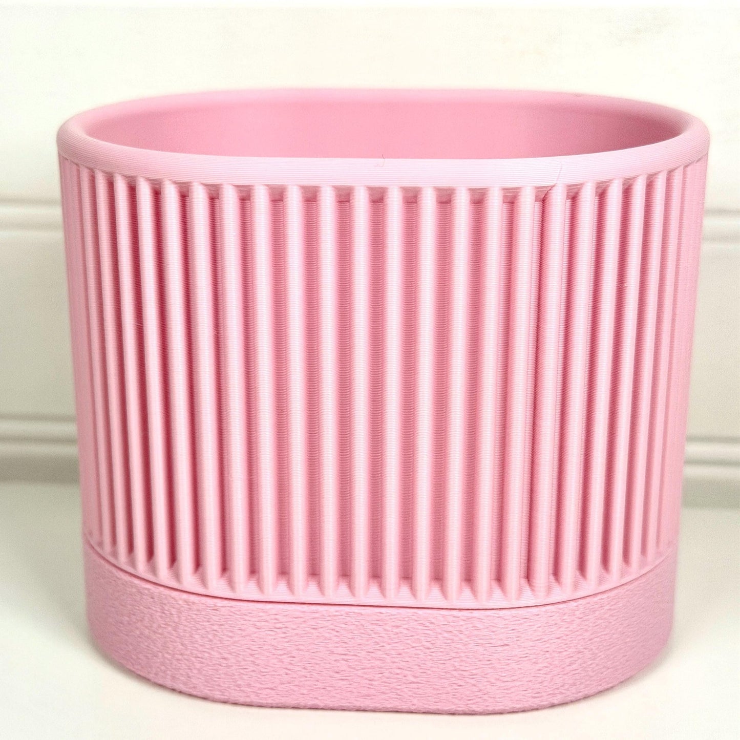Nisa Planter Small, Indoor Flower Pot, Tabletop Planter, Ribbed Design, Minimalist Style