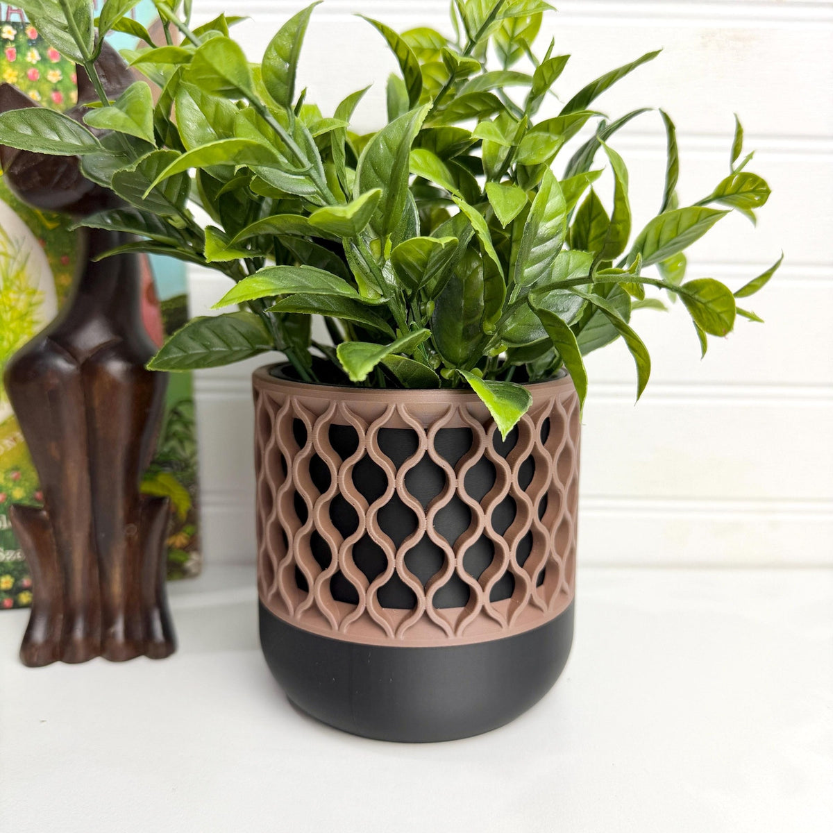 Synora Cachepot, Cachepot Planter, Indoor Tabletop Plant Pot, Interchangeable Sleeves